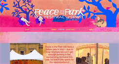 Desktop Screenshot of peaceintheparkfestival.org